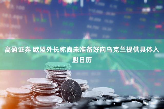 高盈证券 欧盟外长称尚未准备好向乌克兰提供具体入盟日历
