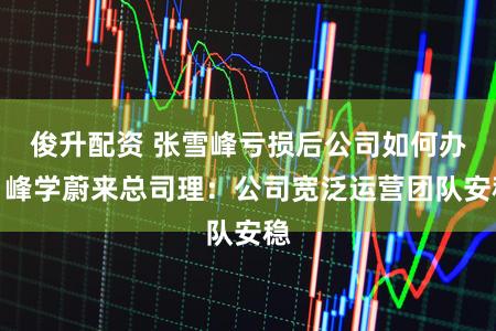 俊升配资 张雪峰亏损后公司如何办？峰学蔚来总司理：公司宽泛运营团队安稳