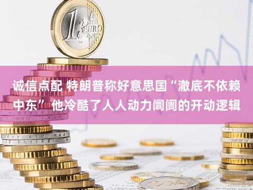 诚信点配 特朗普称好意思国“澈底不依赖中东” 他冷酷了人人动力阛阓的开动逻辑