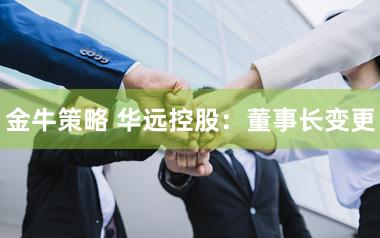 金牛策略 华远控股：董事长变更